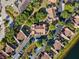 Aerial view of the property and surrounding homes at 10590 Windsor Lake Ct # 0, Tampa, FL 33626