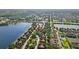 Aerial view showing home location near the lake at 10590 Windsor Lake Ct # 0, Tampa, FL 33626