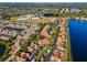 Aerial view showcasing the community and lake at 10590 Windsor Lake Ct # 0, Tampa, FL 33626