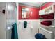 Bathroom with shower and toilet at 675 S Gulfview Blvd # 903, Clearwater Beach, FL 33767