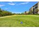 View of a lush green golf course with palm trees at 900 Cove Cay Dr # 1H, Clearwater, FL 33760