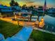 Night view of a private boat dock with lighting at 4981 61St S Ave, St Petersburg, FL 33715