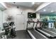 Well-equipped fitness center featuring treadmills, stationary bike, and free weights at 1380 Gulf Blvd # 1008, Clearwater Beach, FL 33767