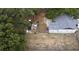 Aerial view showing house, yard, and surrounding area at 14255 Walsingham Rd, Largo, FL 33774