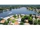 Aerial view of waterfront homes and community at 3501 10Th Ne St, St Petersburg, FL 33704