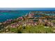 Scenic aerial view capturing the community's location near the water, golf course, and lush landscaping at 6011 Bahia Del Mar Blvd # 150, St Petersburg, FL 33715