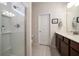 Bathroom with shower and vanity at 20591 Monza Loop, Land O Lakes, FL 34638