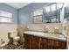 Retro bathroom with vintage vanity and tiled walls at 1811 Martin Rd, Dover, FL 33527