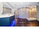 Spa-like bathroom with double vanity, large shower, and unique tile at 100 Beach Ne Dr # 1900, St Petersburg, FL 33701