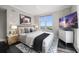 Bedroom with hardwood floors, large windows and ocean view at 100 Beach Ne Dr # 1900, St Petersburg, FL 33701