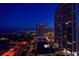 Night time aerial view of city skyline and waterfront at 100 Beach Ne Dr # 1900, St Petersburg, FL 33701