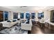 Elegant living area with city views at night and modern decor at 100 Beach Ne Dr # 1900, St Petersburg, FL 33701