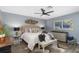 Spacious Primary bedroom with ceiling fan and large bed at 5523 Carlton Rd, New Port Richey, FL 34652