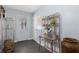 Bright entryway with storage shelves and rustic decor at 5523 Carlton Rd, New Port Richey, FL 34652