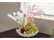 Unique dried flower arrangement in a decorative bowl at 5523 Carlton Rd, New Port Richey, FL 34652