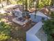 Deck with seating area and storage shed in the backyard at 5523 Carlton Rd, New Port Richey, FL 34652