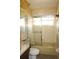 Small bathroom with shower/tub combo and vintage tile at 4251 100Th N Ave # 2, Pinellas Park, FL 33782