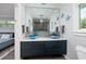 Modern bathroom with dual sinks and a large vanity at 3931 38Th S Way, St Petersburg, FL 33711