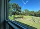 Peaceful backyard view with large grassy area and mature trees at 18225 Mairdale Rd, Weeki Wachee, FL 34614