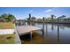Private composite dock on the canal at 910 Spindle Palm Way, Apollo Beach, FL 33572