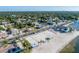 Aerial view of Gulfport beach, volleyball courts and businesses at 2850 59Th S St # 204, Gulfport, FL 33707