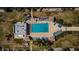 Aerial view of the community pool and surrounding area at 2850 59Th S St # 204, Gulfport, FL 33707