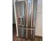 This modern stainless steel refrigerator features a water dispenser and a spacious interior at 6035 Sea Ranch Dr # 505, Hudson, FL 34667