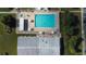 An overhead view of the community pool and surrounding areas at 402 Blue Marlin Dr, Oldsmar, FL 34677