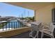 Relaxing balcony overlooking the marina at 1750 Harbor S Pl # 103, South Pasadena, FL 33707