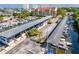 Aerial view of building and marina, many boats at 1750 Harbor S Pl # 103, South Pasadena, FL 33707