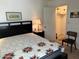 Bedroom with double bed, closet, and nightstand at 2060 Marilyn St # 124, Clearwater, FL 33765