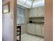 White kitchen cabinets, granite countertops and a dishwasher are shown at 2060 Marilyn St # 124, Clearwater, FL 33765