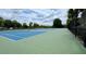 Several tennis courts with green surface and fencing at 19830 Ellendale Dr, Land O Lakes, FL 34638
