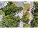 Top-down aerial view of house and surrounding neighborhood at 1006 E Fern St, Tampa, FL 33604