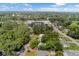 Wider aerial view of neighborhood with various houses and trees at 1006 E Fern St, Tampa, FL 33604