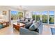 Living room with comfortable seating and access to balcony at 19610 Gulf Blvd # 409, Indian Shores, FL 33785