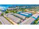 A birds eye view of the community and its proximity to the water and other local neighborhoods at 1109 Pinellas Bayway S # 306, Tierra Verde, FL 33715