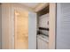 Stackable washer and dryer in convenient closet at 8001 Sailboat Key S Blvd # 204, St Pete Beach, FL 33707