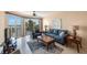 Living room features water views and comfortable seating at 8001 Sailboat Key S Blvd # 204, St Pete Beach, FL 33707