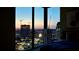 Bedroom with stunning city skyline view at sunset at 301 1St S St # 2905, St Petersburg, FL 33701