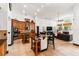 Spacious open kitchen with wooden cabinets, granite countertops, and seating at the island at 1570 Preserve Way, Clearwater, FL 33764