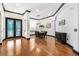 Elegant dining room with hardwood floors and modern chandelier at 1570 Preserve Way, Clearwater, FL 33764
