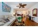 Bright living room with hardwood floors and open concept at 2465 Northside Dr # 702, Clearwater, FL 33761