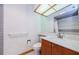 Clean bathroom with modern vanity, granite countertop, and updated fixtures offers a refreshing space at 526 Belle Isle Ave, Belleair Beach, FL 33786