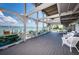 Waterfront deck with ample seating for entertaining, and a gorgeous water view at 526 Belle Isle Ave, Belleair Beach, FL 33786
