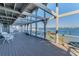 Waterfront deck features ample seating with gorgeous water views at 526 Belle Isle Ave, Belleair Beach, FL 33786