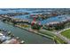 Aerial view showing condo location by the water at 2775 Kipps Colony S Dr # 204, St Petersburg, FL 33707