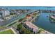 Aerial view showcasing condo location by the water at 2775 Kipps Colony S Dr # 204, St Petersburg, FL 33707