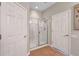 Large walk-in shower with glass enclosure at 10426 48Th E Ct, Parrish, FL 34219