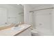 Simple bathroom with shower/tub combo and updated vanity at 2848 Bayshore Trails Dr, Tampa, FL 33611